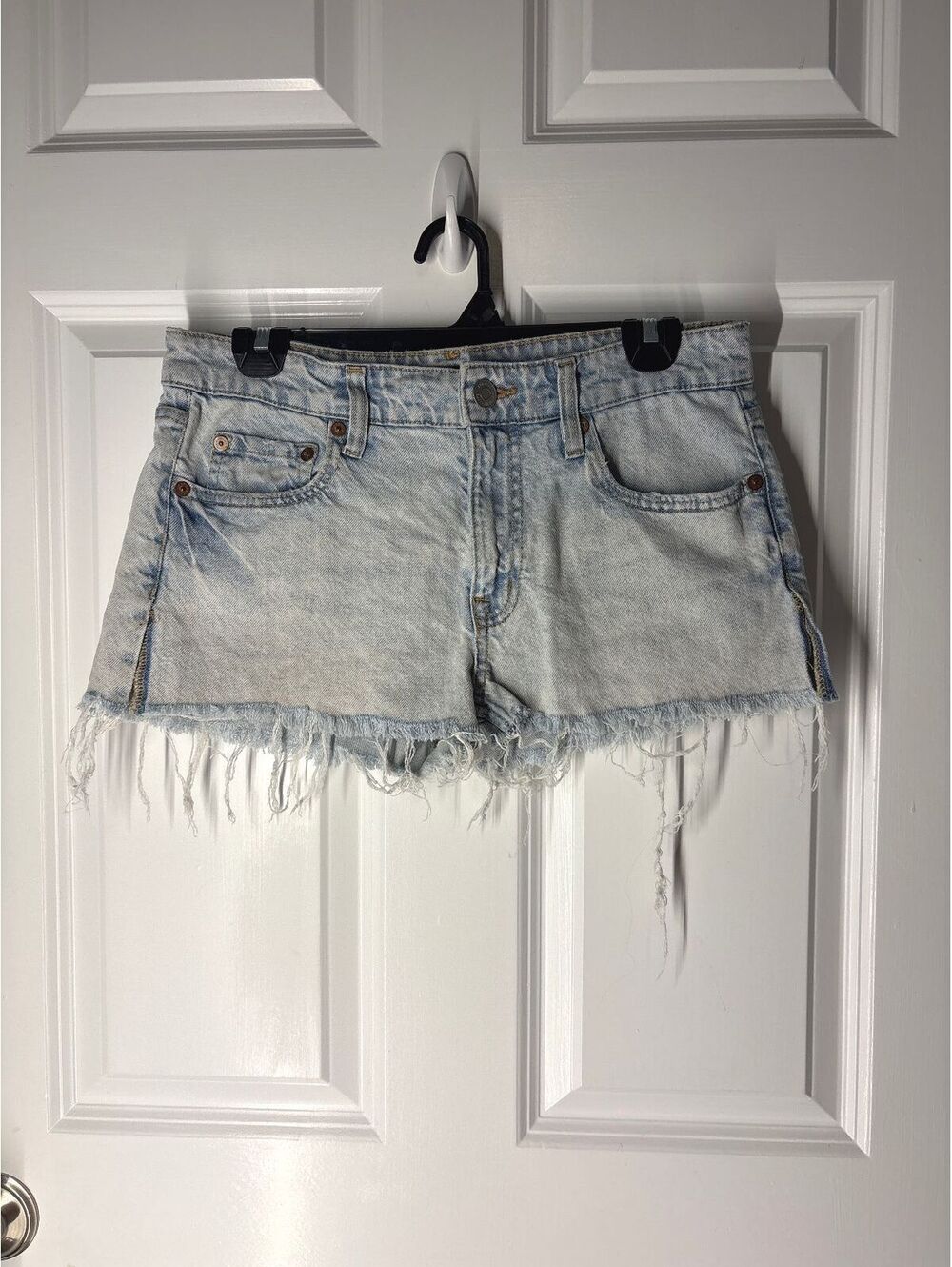 Y2K Streetwear Aeropostale Bleached Raw Hem Low Rise 90's Baggy Size 4 Shorts